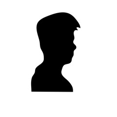 male head from side silhouette
