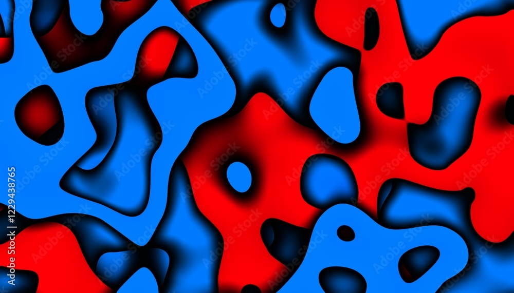 Poster 3D abstract background with paper cut shapes. Abstract design layout for business presentations, flyers, posters and invitations. Blue carving art