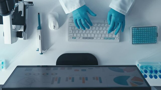 A specialized laboratory workspace that showcases advanced digital analysis and microscopy tools designed for various scientific applications in areas such as biology, biomedicine, and chemistry