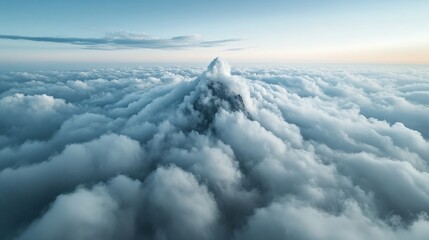 Obraz premium A breathtaking view of fluffy white clouds against a bright blue sky