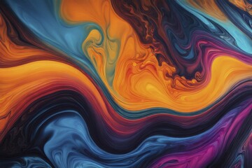 Obraz premium Dynamic swirls of vibrant fluid art, AI generated