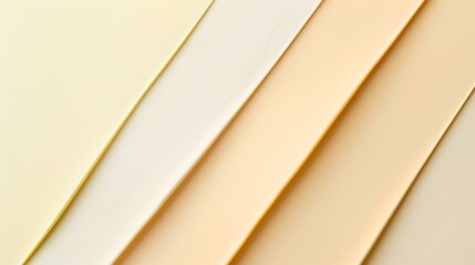 Obraz premium Diagonal stripes of creamy beige color swatches. Background is plain. Useful for design, marketing, or texture applications