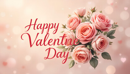 Romantic Valentine's Day with Pink Roses