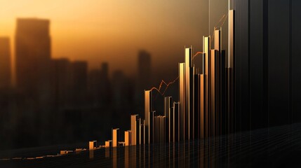 Bitcoin Cryptocurrency coins chart trending price up trend digital financial cash money market trending price concept, futuristic virtual digital graph chart price, 3D illustration banner background