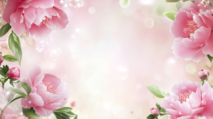 Fototapeta premium Elegant Peonies: A Luxurious Floral Background for Timeless Beauty.