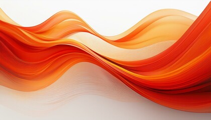 Red orange color wave on white background background design, grainy gradient with vibrant colors flow. Generated image