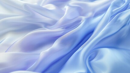 Obraz premium Soft Blue Silk Draped Fabric Texture Background, Ideal for Fashion or Design