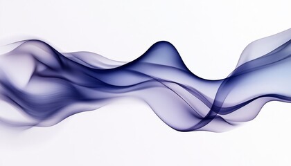 Abstract Blue Smoke Wave Dynamic Flowing Shape, Design Element, Modern and Minimalist