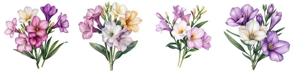 Obraz premium Vibrant Floral Bouquet with Colorful Spring Blooms for Greeting Cards Wedding Invitations or Home Decor Arrangements