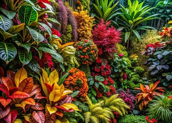 Fototapeta premium Lush Foliage Display - Vibrant Nature Photography