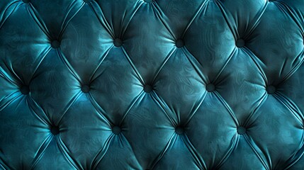 Naklejka premium Teal tufted velvet upholstery texture background; ideal for interior design websites