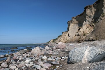 Steep coast, Baltic Sea resort town of Ahrenshoop, Fischland, Mecklenburg-Western Pomerania,...