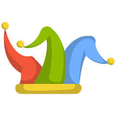 April Fools Day Jester Hat Illustration