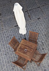 Open-air cafe in Vejer, Andalusia, Spain, Europe