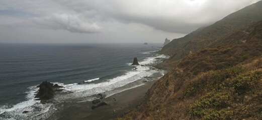 Playa de Benijo beach on Tenerife island, Canary Islands, Spain, Europe