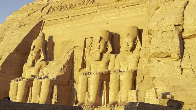 The Temple of Ramses II at Abu Simbel, this majestic wonder of the Nile River, is an emblematic Egyptian monument that stands on the banks of the Nile.