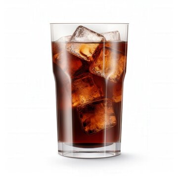 Beverage with Ice Cubes