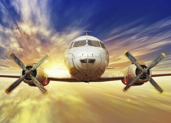Fototapeta premium picture of a airplane in the sky