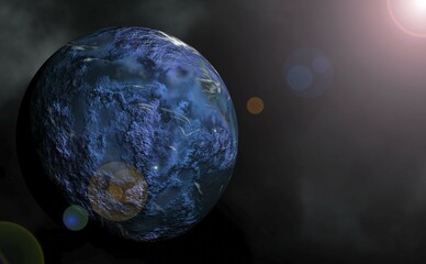 High resolution illustration of planet Uranus. The seventh planet from the Sun with the third largest diameter in our solar system