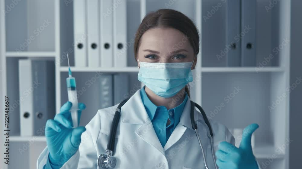 Poster doctors and researchers present discoveries in field of oncology and highly effective treatments. sc
