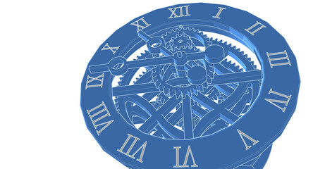 clock graphic symbol 3d illustration	
