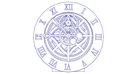 clock graphic symbol 3d illustration	
