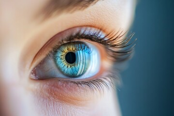 Beautiful Human Eye, Blue eye, close up, macro photography