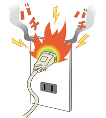 火災原因となるコンセントのショート