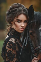 Obraz premium A Fashionable portrait of a beautiful young woman