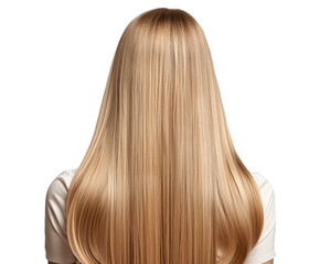 Naklejka premium Blonde hair of young caucasian female displayed in long straight style