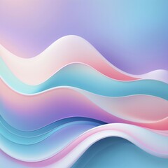 Gently flowing abstract waves with pastel gradient colors, evoking a soft and calming atmosphere, AI generated