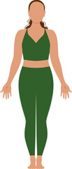 Vector illustration. People practicing yoga, set of poses. characters for books, flexibility exercises. Sports figures, training, health, fitness