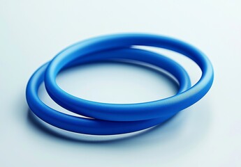 Fototapeta premium Vibrant silicone wristband with a glossy finish, illustrated in a contemporary, realistic style.