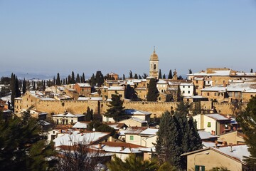 Obraz premium San Quirico in winter, Val d'Orcia, Tuscany, Italy, Europe