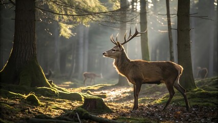 Quiet Majesty: A Lone Deer in the Forest