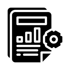 Fototapeta premium project management glyph icon