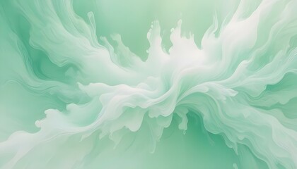 Obraz premium Un fondo abstracto y borroso con tonos verdes y blancos suaves y brumosos