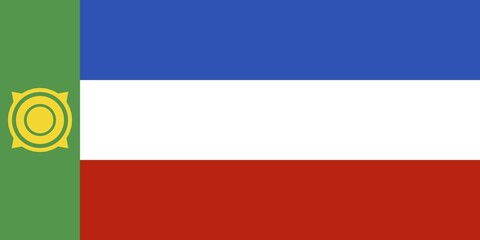 Flag of Khakassia, Vector illustration