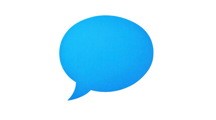 Blue speech bubble icon on transparent background. Transparent background