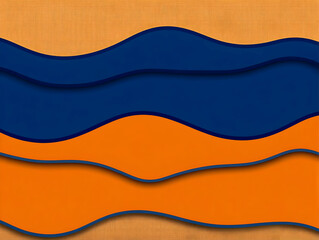 Naklejka premium Abstract Background with Wavy Blue and Orange Layers on Textured Surface, Modern and Vibrant Design