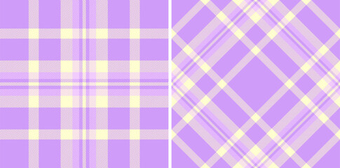 Pattern textile tartan of background seamless vector with a plaid texture fabric check. Set in novelty colors. Fashion design sample ideas.