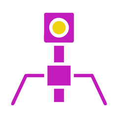 Bacteriophage Virus Structure Icon Graphic Design