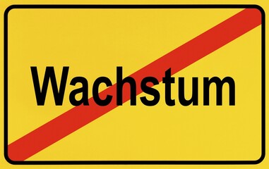 City limits sign, symbolic picture for the end of the growth