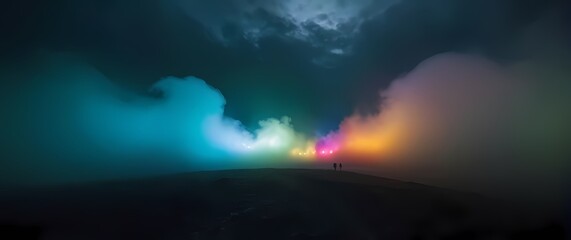 An artistic representation of colorful experiences depicting life from varied perspectives