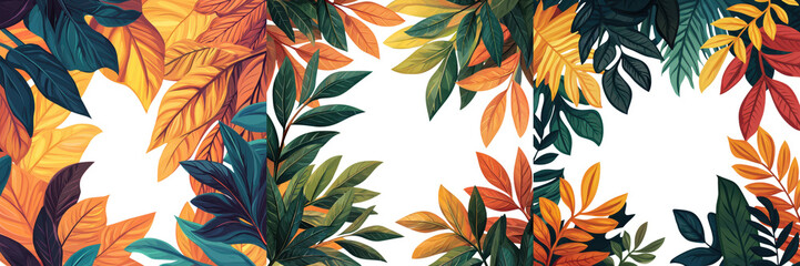 Lush and Vibrant Autumn Foliage Backdrop with Diverse Leaf Shapes Colors and Textures for Seasonal Designs Nature Backgrounds and Environmental Concepts