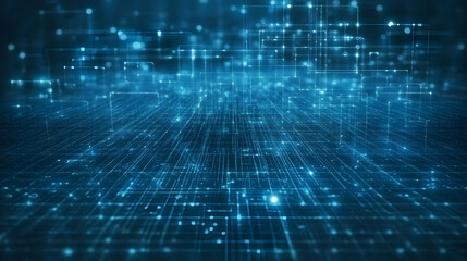 Fototapeta premium Abstract Technology Background Shows Digital Data Flowing Seamlessly and Dynamically