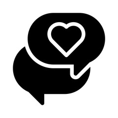 chat bubble glyph icon