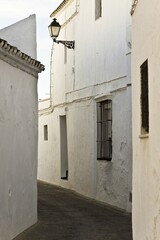Narrow alleyway in an Andalusian village, Spain, Europe