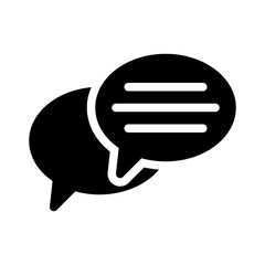 chat bubble glyph icon