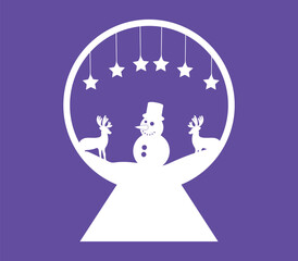 Christmas  globe ornament laser cut design